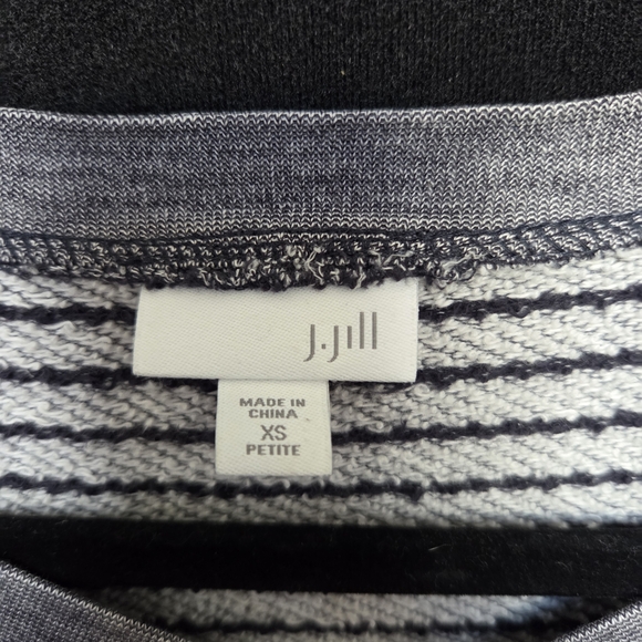 J. Jill Gray Zip-Up Sweater 100% Cotton - Picture 2 of 8